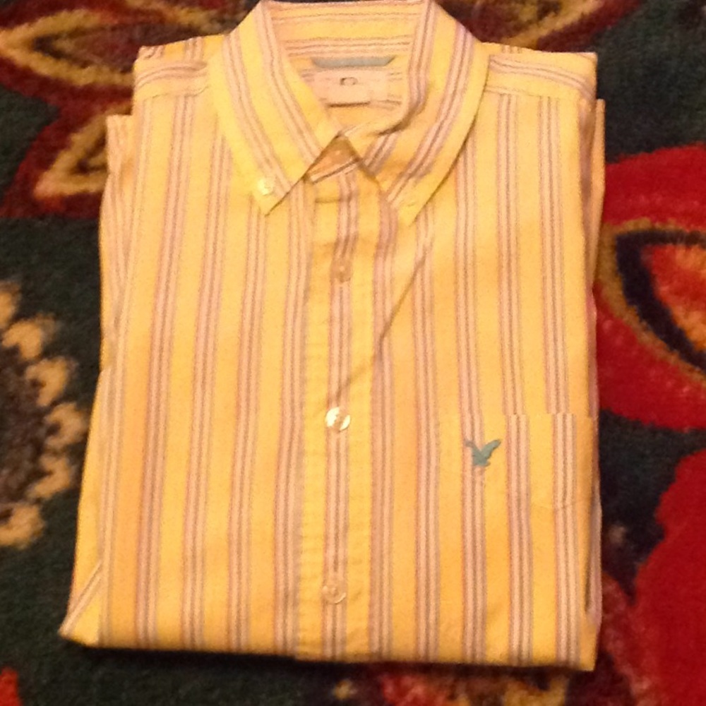 American Eagle Button Down Striped Dress Shirt
